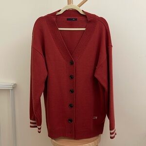 Korean brand pink/maroon cardigan, free size